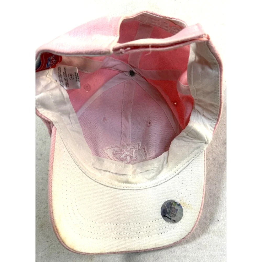 Reebok Chiefs Hat Girls Pink Adjustable NFL Sporty Gameday